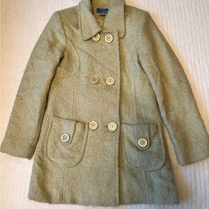dELiA*s Textured Sage Green Coat with Buttons